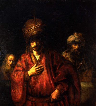 Haman riconosce il suo destino da Rembrandt van Rijn